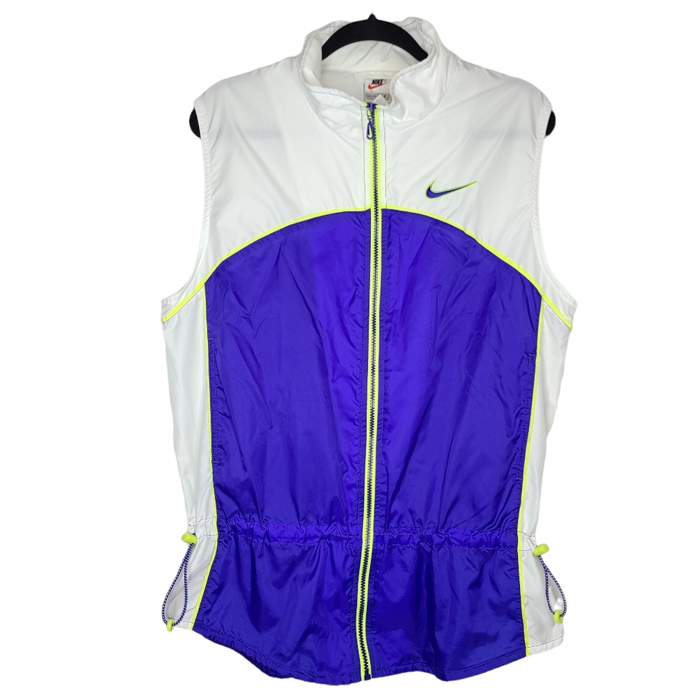 Nike Vintage Color Block Full Zip Vest Large - Picture 1 of 10